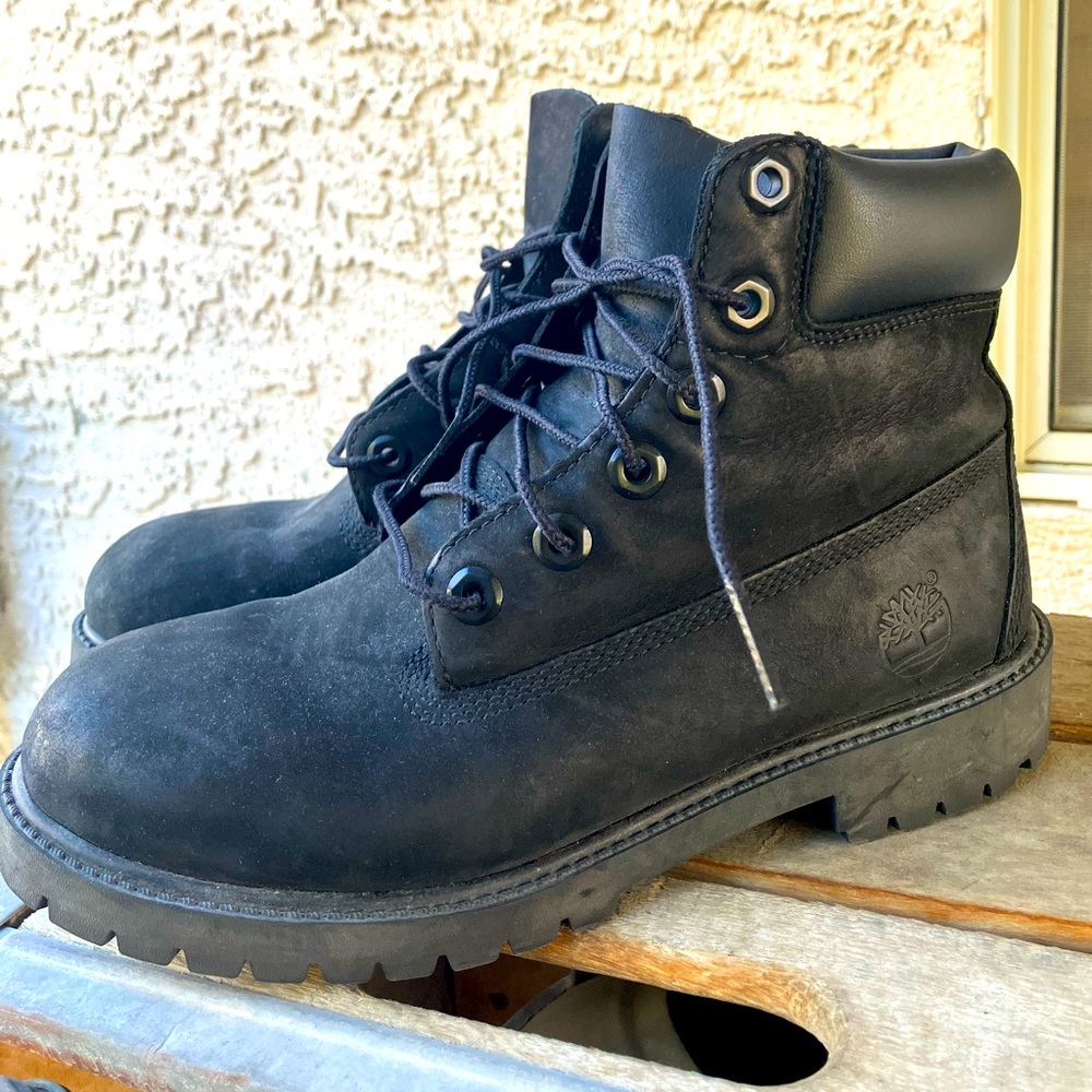 Timberland unisex black premium waterproof boots size 5.5
